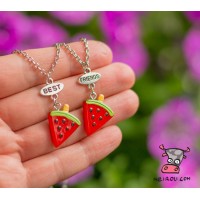 Кулон для друзей "Best Friends. Мороженое арбузики". Цена за набор 